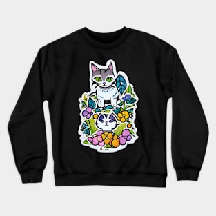 vintage-cat Crewneck Sweatshirt